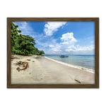 Crisco 1492 Karang Bolong Beach Tropical Indonesia Photo Artwork Framed Wall Art Print 18X24 Inch