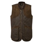 Chevalier Chevalier Men's Vintage Shooting Vest Leather Brown S, Leather Brown