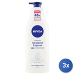 3x Nivea Body Moisturizing Express Cream