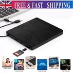 USB External DVD CD Hard Disc Burner Player Reader Optical Drive for PC Laptop