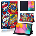 (Tab A7 T500 T505graffiti011)Samsung Galaxy Tab A8 10.5/A7 Lite 8.7/A7 10.4/A A6 10.1/A 8.0/10.1/10.5 tuuman graffititaidekuvioinen nahkainen tablet-telineen kotelo Tietokoneen kannet ja nahkakalvot