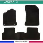 Autosweet - Tapis de voiture - Sur Mesure pour laguna 3 (2007 - 2015) - 3 pièces - Tapis de sol antidérapant pour automobile