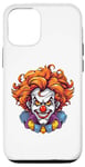 Coque pour iPhone 12/12 Pro Costume de clown maléfique effrayant effrayant pour Halloween