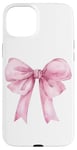 iPhone 15 Plus Aesthetic Pink Ribbon Bow Coquette Cute Watercolor Case