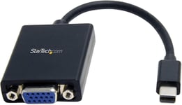 Adaptateur Mini DisplayPort vers VGA - Noir - Câble Adaptateur vidéo Mini DisplayPort VGA - Compatible Thunderbolt - Convertisseur Mini DP vers VGA - 1080p (MDP2VGA).[V825]