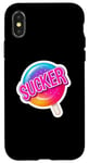 Coque pour iPhone X/XS Bonbons Funny Sucker Lolly Pop Lollypop Colorful Sweet Tooth