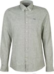 Barbour Men's Nelson Tailored Fit Shirt Bleached Olive, XL