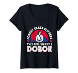 Womens Forget Glass Slippers - This Girl Wears A Dobok Tang Soo Do V-Neck T-Shirt