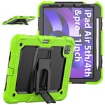 iPad Pro 11 Case, iPad Air 5th/4th Generation 10.9 Inch 2022/2020, 3 Layer Heavy Shock Throttle Program for iPad Air 5/4 10.9 Inch Green