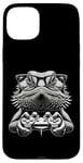 Coque pour iPhone 15 Plus Lunettes Nerdy Dragon Barbu Amusant Gamer