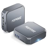 NiPoGi AK2 Plus Mini PC 1024Go(1TB) M.2 SSD, 12è Gen Ιntel Alder Lake-N100(jusqu'à 3,4 GHz, 6W TDP), 16Go DDR4 Mini Ordinateur de Bureau avec Double écran 4K UHD/2xHDMI/ Double WiFi/Gigabit Ethernet