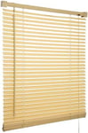 PVC & Wood Wooden Grain Effect Window Venetian Blind Blinds Easy Fit Curtains Trimmable Fittings Windows Treatment Privacy Shutters Twist Open Close (Natural-Wood Grain Effect, 90x213)