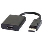 Adaptateur DP vers HDMI,Adaptateur de câble de convertisseur de Moniteur d'affichage DP DisplayPort mâle vers HDMI Femelle.[V238]