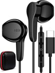 Ecouteurs Usb C,Usb Type-C Intra-Auriculaire Hifi Stereo Magnetique Casque Avec Microphone Et Contrôle Du Volume Pour Samsung S22 Ultra S21 Fe Note 20 Ultra Pixel 6 Pro Oneplus 9 Pro 8T Mi 11