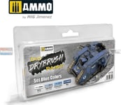 Vallejo Ammo: Dio Drybrush Paint - Set Blue Colors