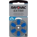 Rayovac Extra Hörapparatsbatterier 675 blå 6-pack