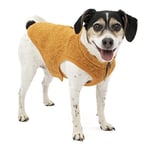 Kurgo Pullover pour chien Core Sweater, Compatible avec harnais pour chien, Polaire légère, Avec fermeture éclair à double sens, Taille XS, Orange