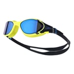 SPEEDO BIOFUSE 2.0 MIRROR SWIMMING GOGGLES NEON BLUE LUMINOUS YELLOW STUNNING