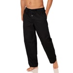 Amazon Essentials Men's Straight-Fit Woven Pyjama Bottoms, Black, XXL