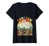 Womens Sarcasm Just One of the Services I Offer Structural Engineer V-Neck T-Shirt