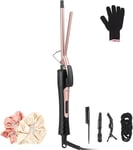 Curling Wand 9MM, Thin Curling Iron, Tight Curls for All Hair Types, Tourmaline Ceramic Barrel 30-Second Heat-Up, Long&Short Hair Culer Pro Curling Tongs