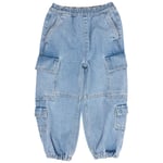 Copenhagen Colors Cargo Denim Byxor Light Blue Indigo Washed | Blå | 116 cm