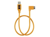 Tether Tools Usb-Kabel Usb-A Hane, Usb-Micro-B 3.0-Kontakt 0,50 M Orange Vinklad 90° Höger Tet-Cu61rt02-Org