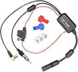 Répartiteur Dab FM/AM Dab + Amplificateur Signal Antenne Voiture Booster Prise SMB Adaptateur Prise DIN 12 V Radio Numérique Séparateur Antenne Amplificateur pour Autoradio Stéréo Autoradio