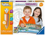 Ravensburger - tiptoi®- Coffret Complet Lecteur interactif + Livre Je découvre Les Dinosaures - Jeu éducatif électronique, sans écran - A partir de 4 Ans - Version française - 00 143