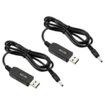 2Pcs 6W USB Step Up Voltage Converter 5V to DC 12V Jack 3.5x1.3mm Power Cable