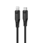 Acefast USB-C til Lightning MFI-kabel, 30W, 3A, 1,2m - svart