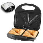 SUPERLEX Sandwich Toaster, 4 Slice Electric Sandwich Maker with Non-stick Plates for Sandwich Toasted Cheese Panini press, with automatic tempertaure control, 750W