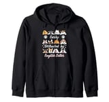 Easily Distracted by English Setter Irish Setters Funny Zip Hoodie