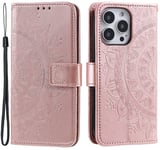 Trolsk Mandala Wallet with Strap (iPhone 16 Pro Max) - Roséguld