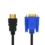 HDMI till VGA-kabel 1,8 m 1080P Full HD-stöd PC, bärbar dator, DVD, HD