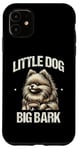 Coque pour iPhone 11 Little Dog Big Bark Poméraniens Chien Poméranien