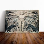 Big Box Art Canvas Print Wall Art William Blake Illustration | Mounted and Stretched Box Frame Picture | Home Decor for Kitchen, Living, Dining Room, Bedroom, Hallway, Multi-Colour, 30x20 Inch