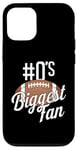 Coque pour iPhone 15 Pro Numéro 0's Biggest Fan Football Mom Funny Woman Touchdown