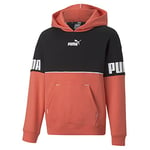 PUMA Sweat à Capuche Power Colorblock FL G Sudation Fille, Saumon, 128