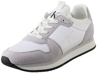 Calvin Klein Jeans Femme Baskets Runner Chaussures de Sport, Multicolore (Bright White/Oyster Mushroom), 39 EU