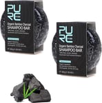 Purc Polygonum Shampoo Soap, Hair Darkening Charcoal Shampoo Bar, Organic Bamboo