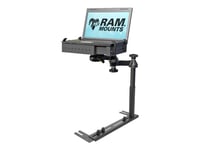 Ram Universal No-Drill Laptop Mount - Monteringssats (Monteringsbas, Anteckningsboksfack, Teleskoppåle, Dubbelt Ledande Svängarm) - För Notebook - Stål, Kraftig Komposit - Bilsätesbultar