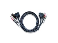 Aten 2L-7D03ui - Video- / Usb / Audio-Kabel - Usb, Mini-Phone Stereo 3.5 Mm, Dvi-D (Hann) Til Mini-Phone Stereo 3.5 Mm, Usb-Type B, Dvi-D (Hann) - 3 M - For Aten Cs1768