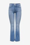 Only - Jeans onlBlush MW Back Pock Fla Tai222 - Blå