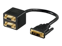 Goobay - Vga-Adapter - Hd-15 (Vga) (Hona) Till Dvi-A (Hane) - 30 Cm - Tumskruvar