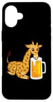 Coque pour iPhone 16 Plus Girafe Bière amusante Amoureux de girafe – Girafe drôle