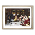 John William Waterhouse Consulting the Oracle Classic Painting Framed Wall Art Print, Ready to Hang Picture for Living Room Bedroom Home Office Décor, Oak A3 (46 x 34 cm)