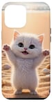 Coque pour iPhone 15 Plus Chaton blanc moelleux