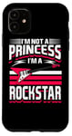 Coque pour iPhone 11 Je ne suis pas une princesse, je suis une rockstar, guitariste Rock n Roll