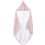 roba Cape de Bain Bébé Bio "Lil Planet" 80x80 cm - Sortie de Bain 100% Coton - Certifiée OEKO-TEX et GOTS - Rose/Mauve